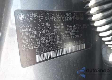 2011 BMW X3 xDrive28I z USA, uszkodzony, nr VIN 5UXWX5C55BL714832